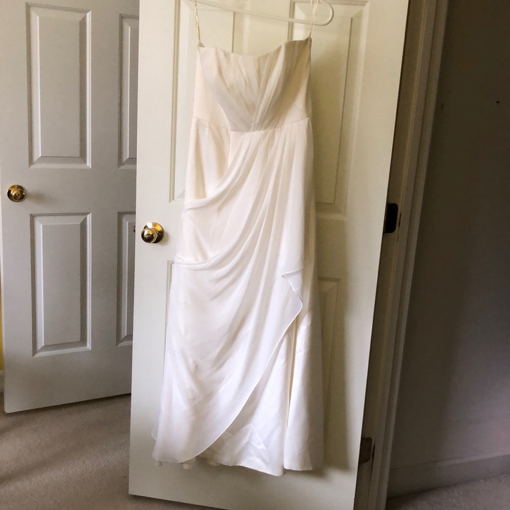 Light cream flowing long dress
